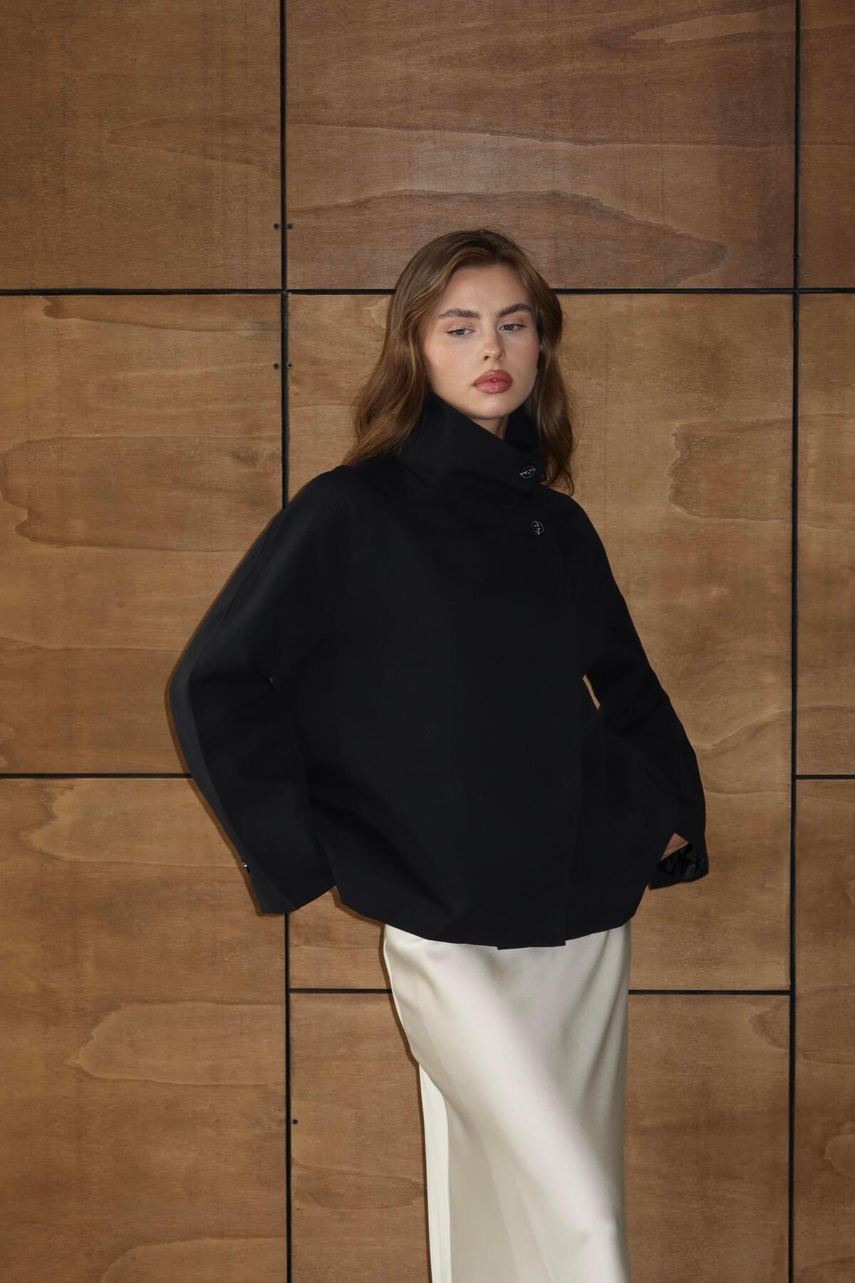 High Neck Oversized Trench Coat