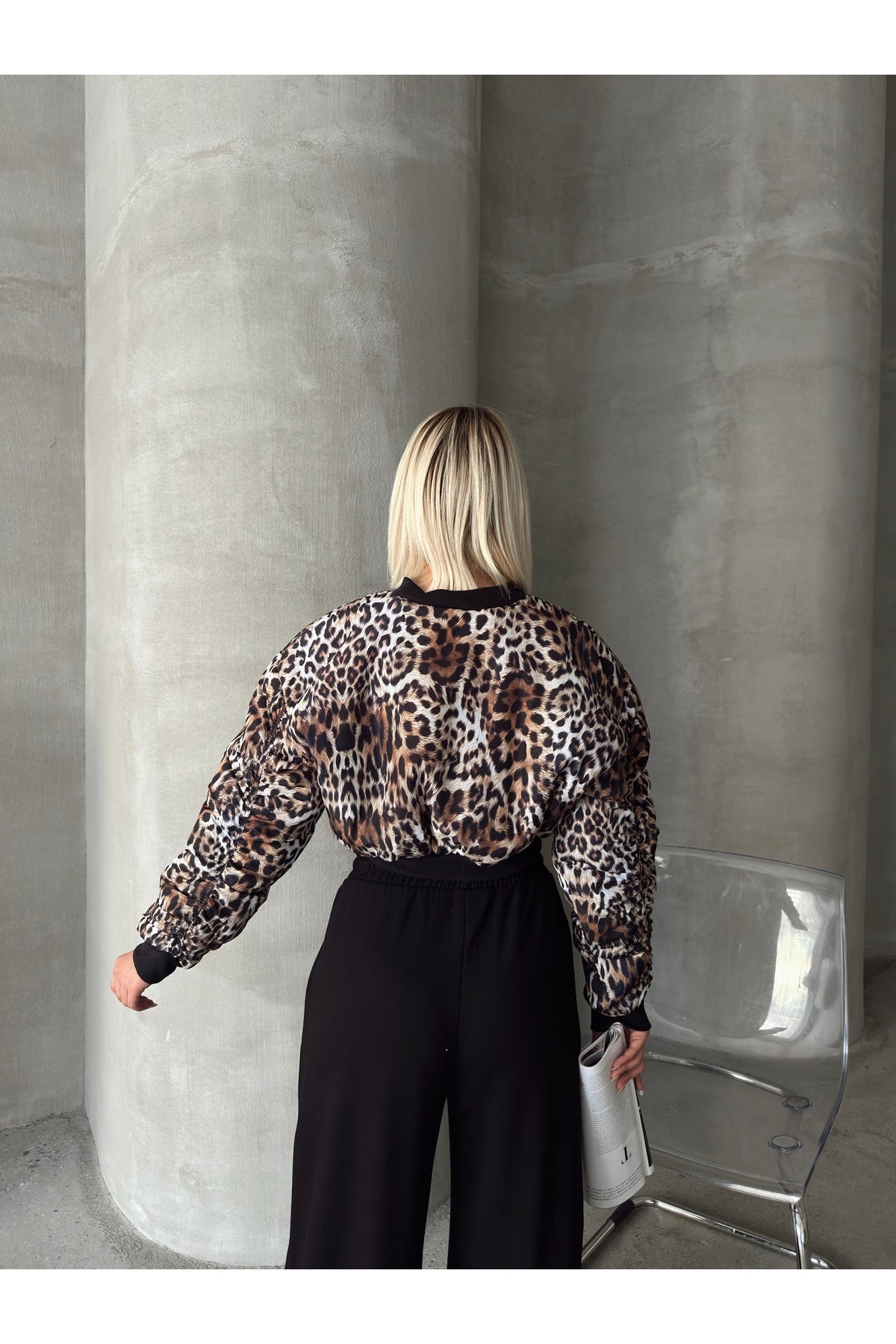 Leopard Print Crop Jacket