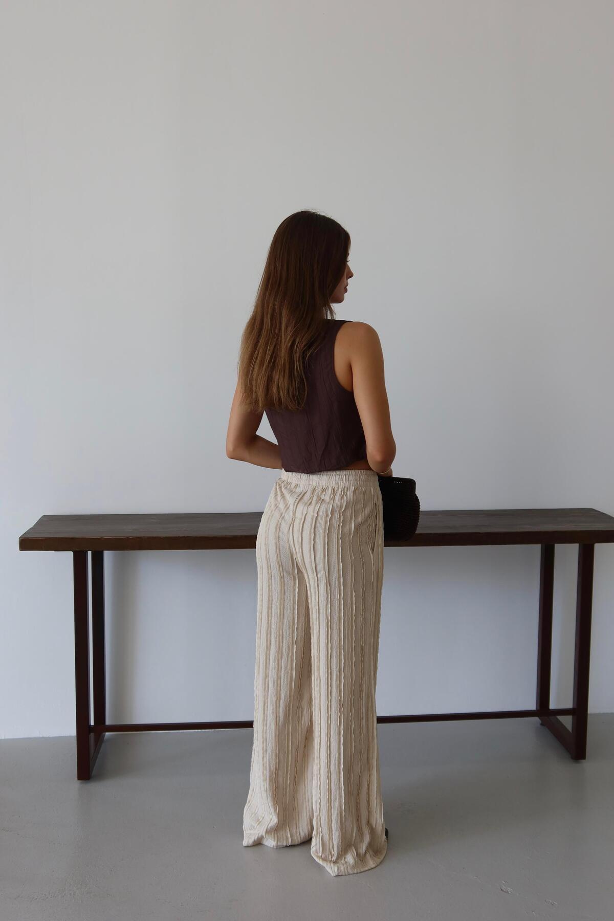 Fringed Relaxed Fit Summer Pants
