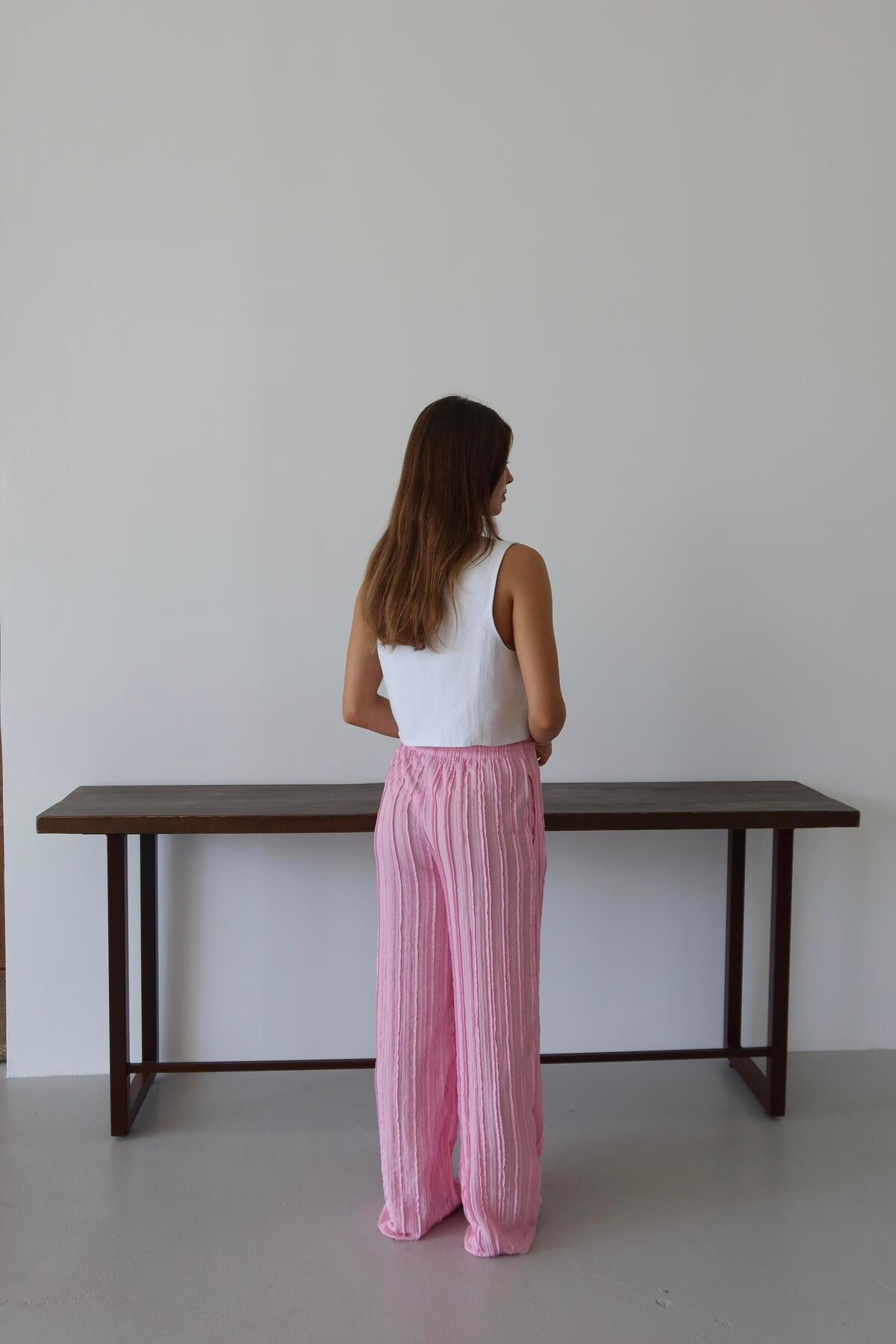 Fringed Relaxed Fit Summer Pants
