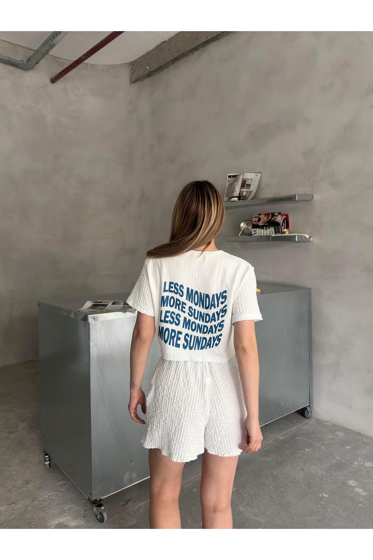 Relaxed Fit Textured Shorts Set