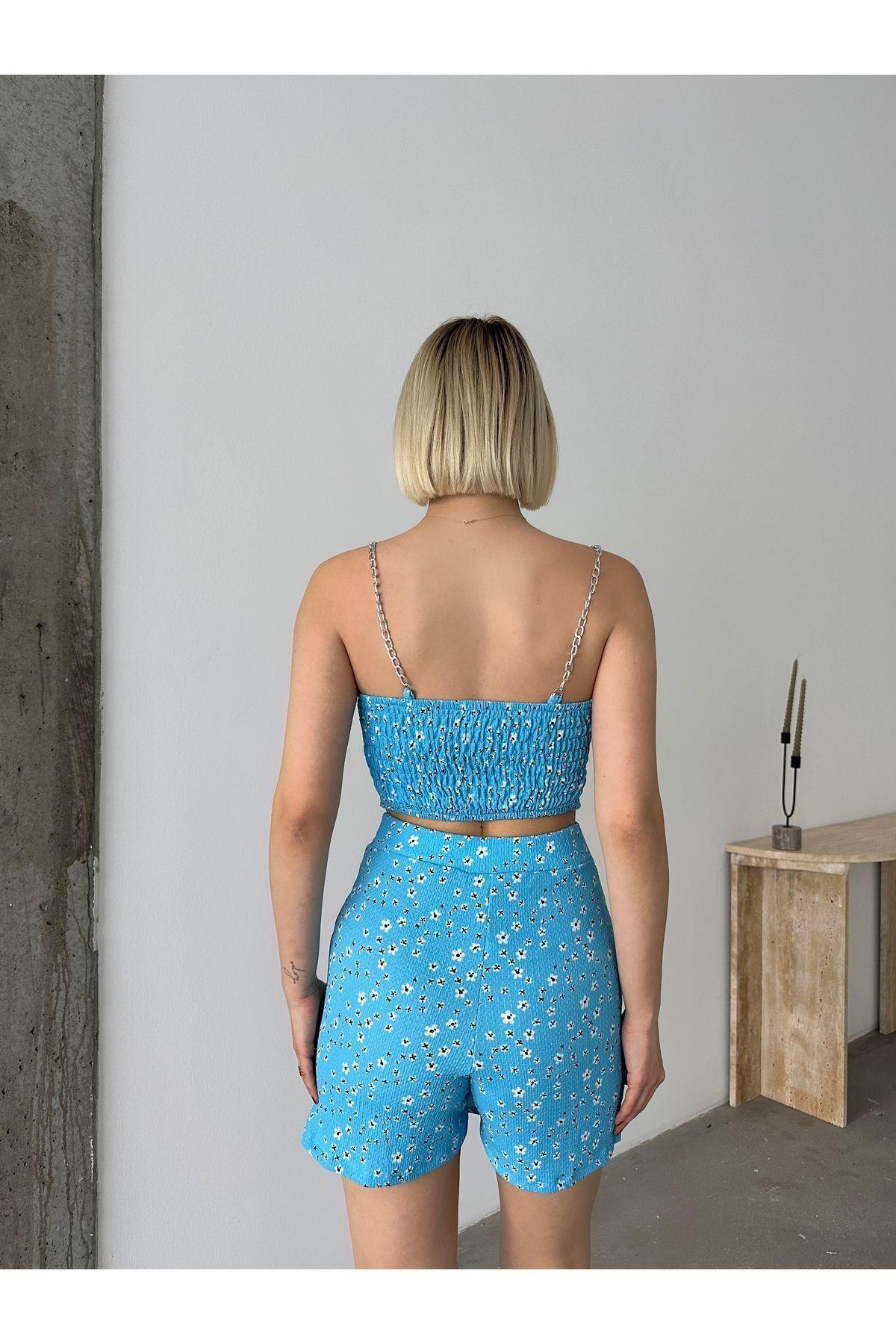Floral Crop Top & Skort Set