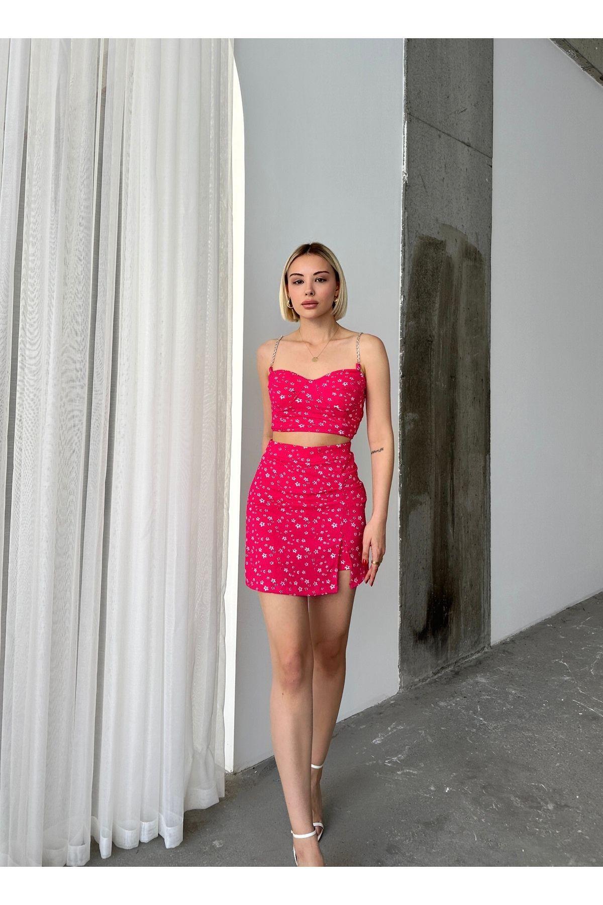 Floral Crop Top & Skort Set