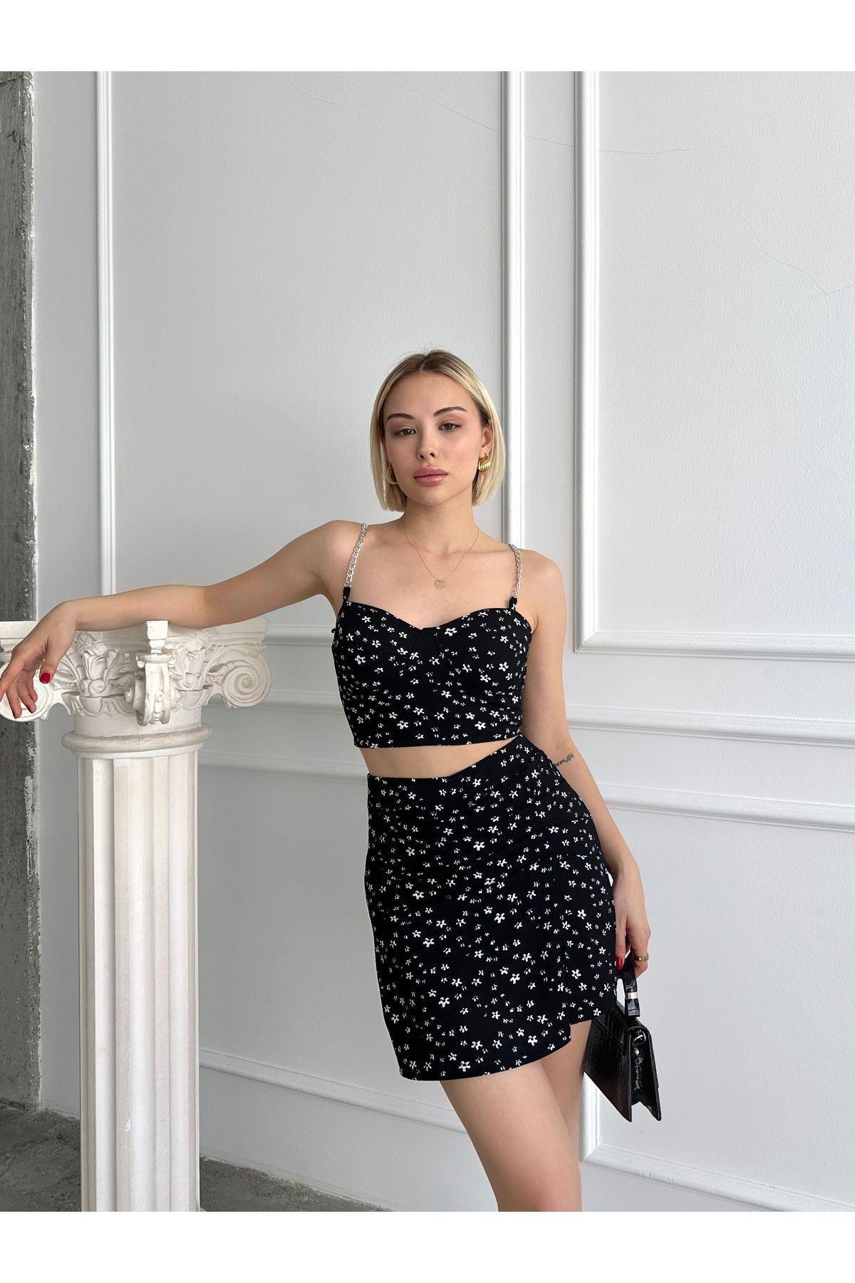 Floral Crop Top & Skort Set