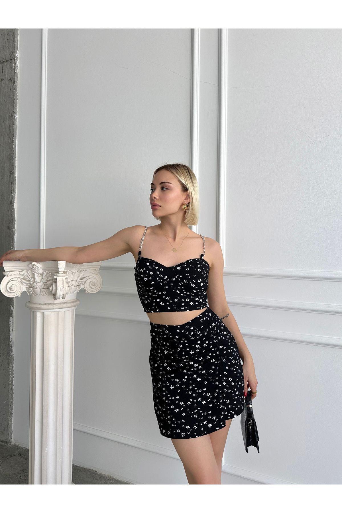 Floral Crop Top & Skort Set