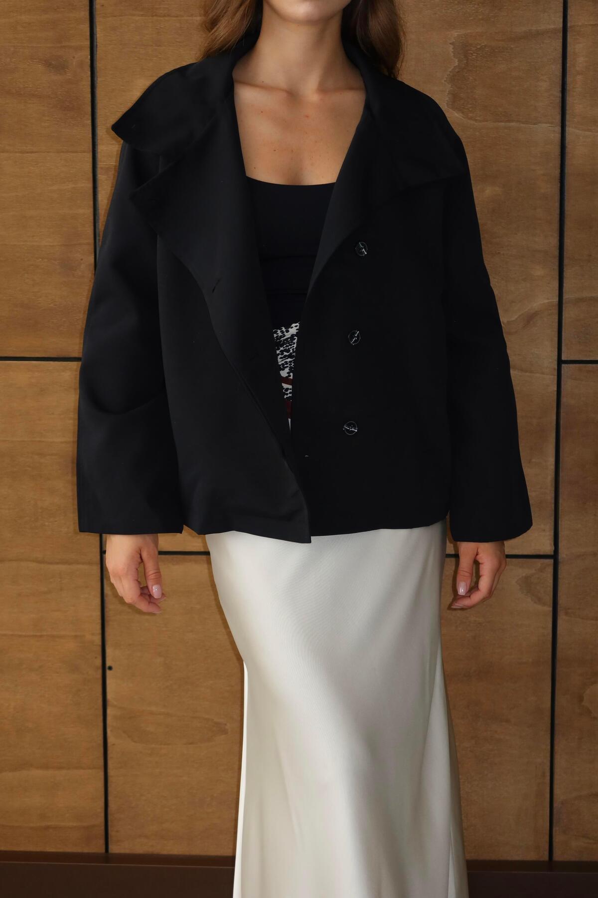 High Neck Oversized Trench Coat