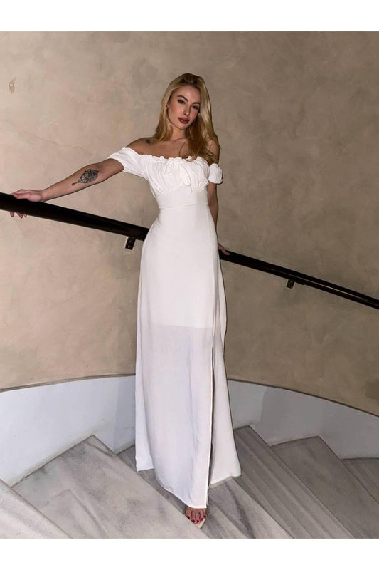 Aerobin Fabric Maxi Dress with Slit