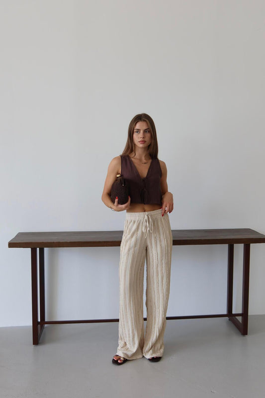 Fringed Relaxed Fit Summer Pants