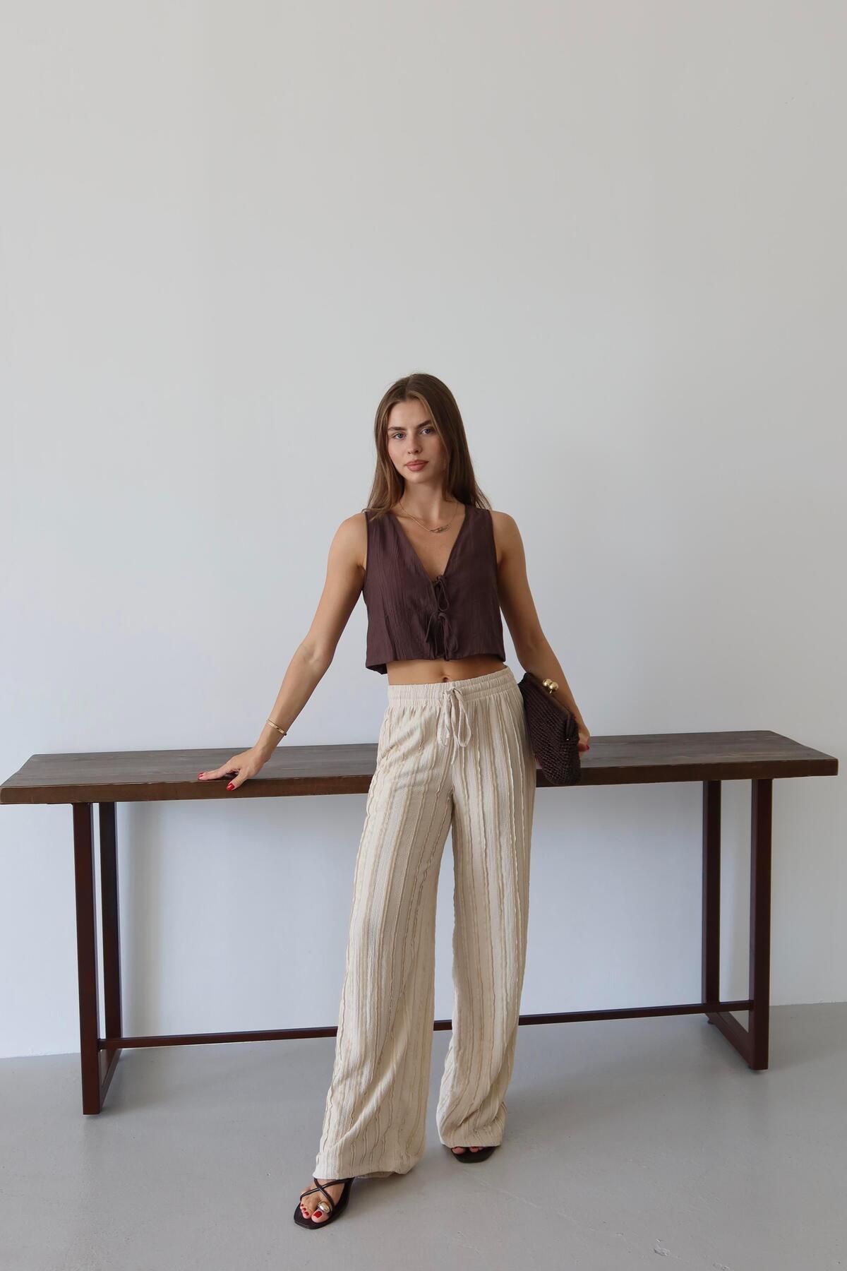 Fringed Relaxed Fit Summer Pants