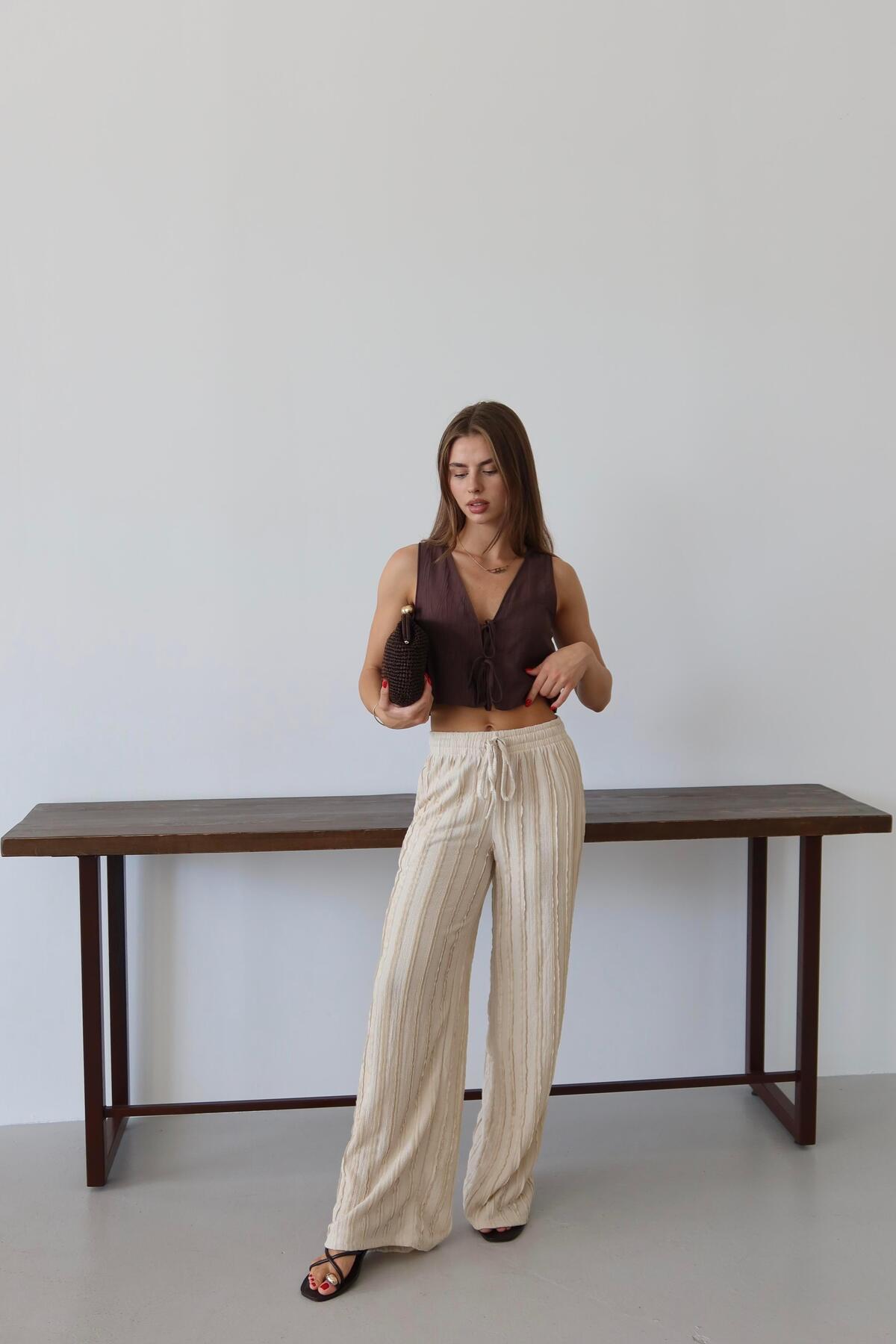 Fringed Relaxed Fit Summer Pants