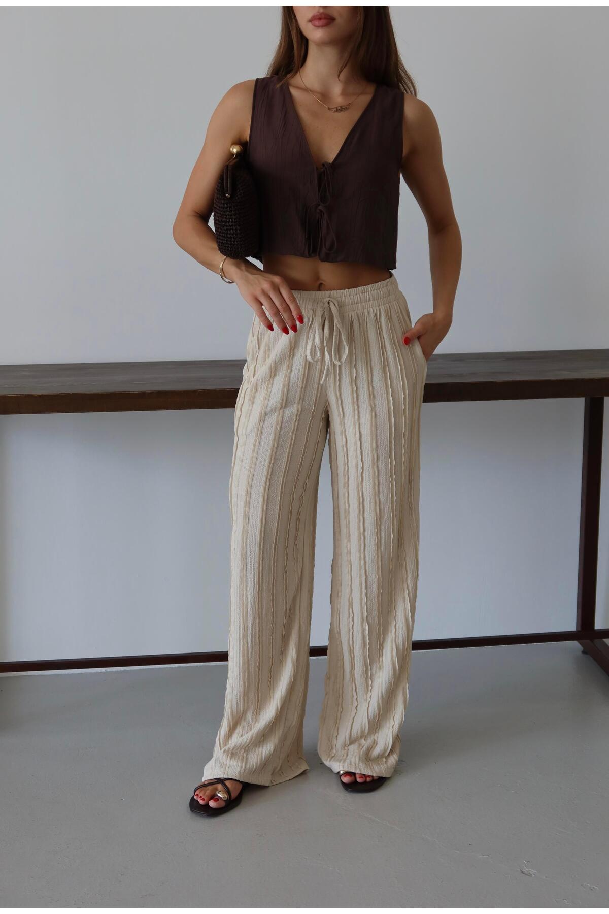 Fringed Relaxed Fit Summer Pants