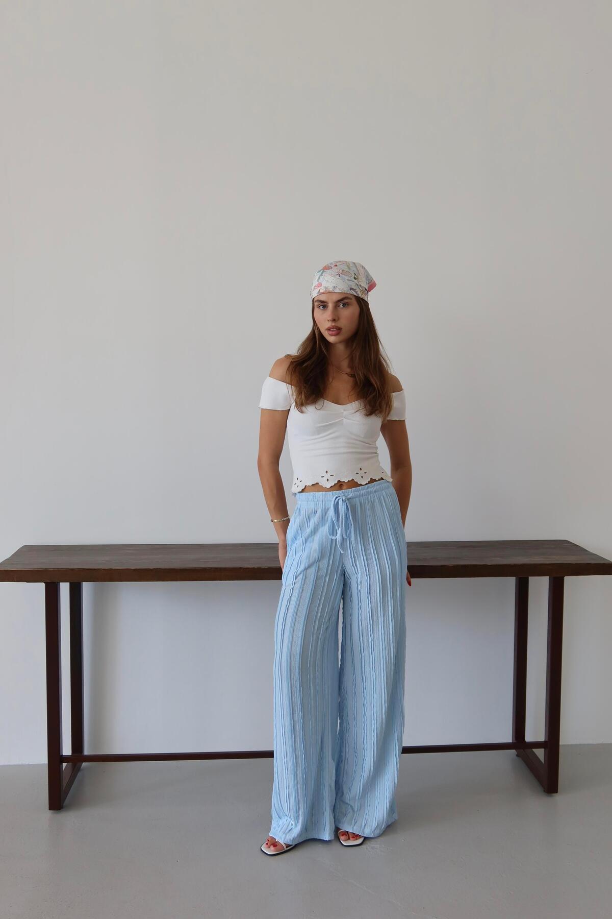 Fringed Relaxed Fit Summer Pants