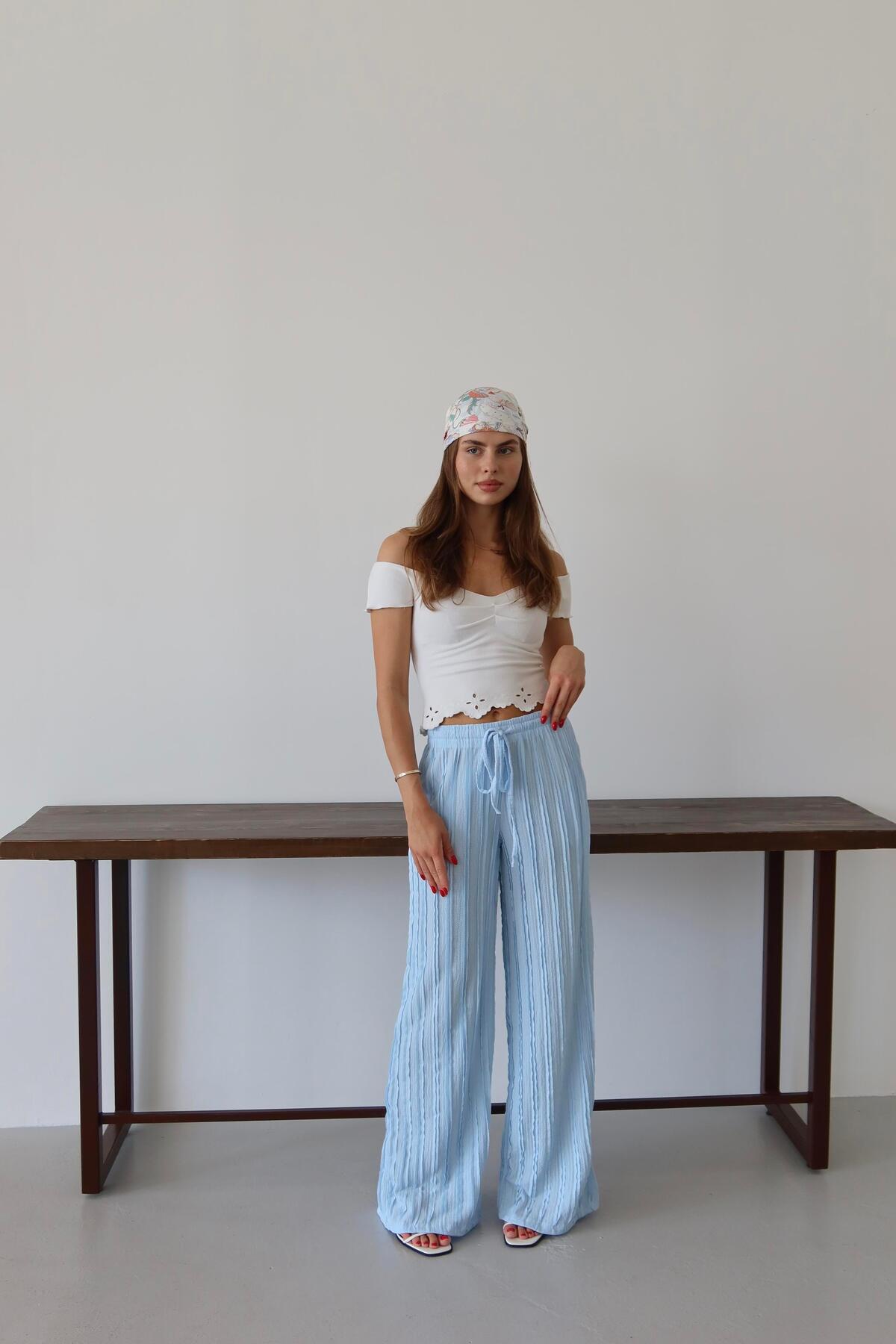 Fringed Relaxed Fit Summer Pants