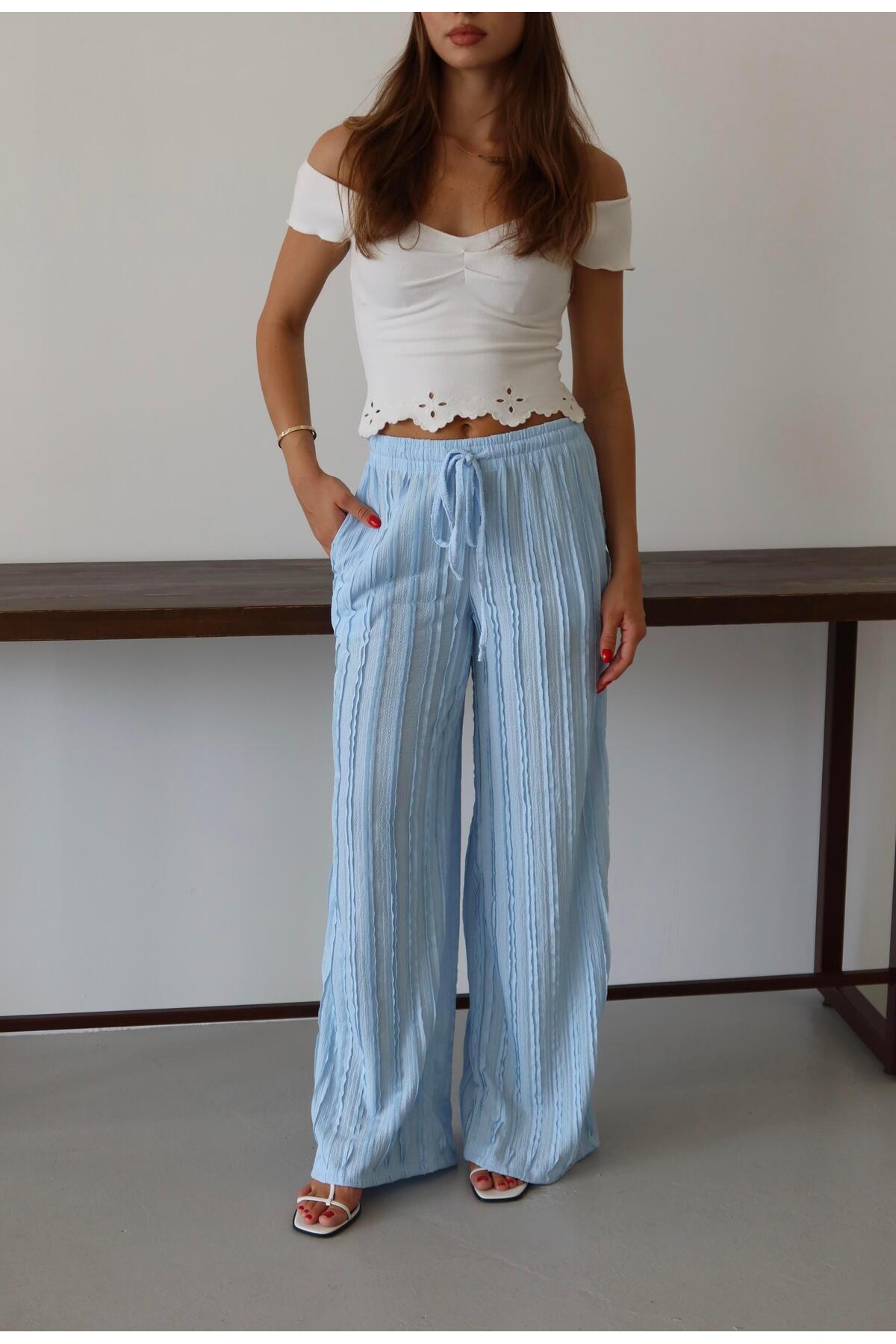 Fringed Relaxed Fit Summer Pants