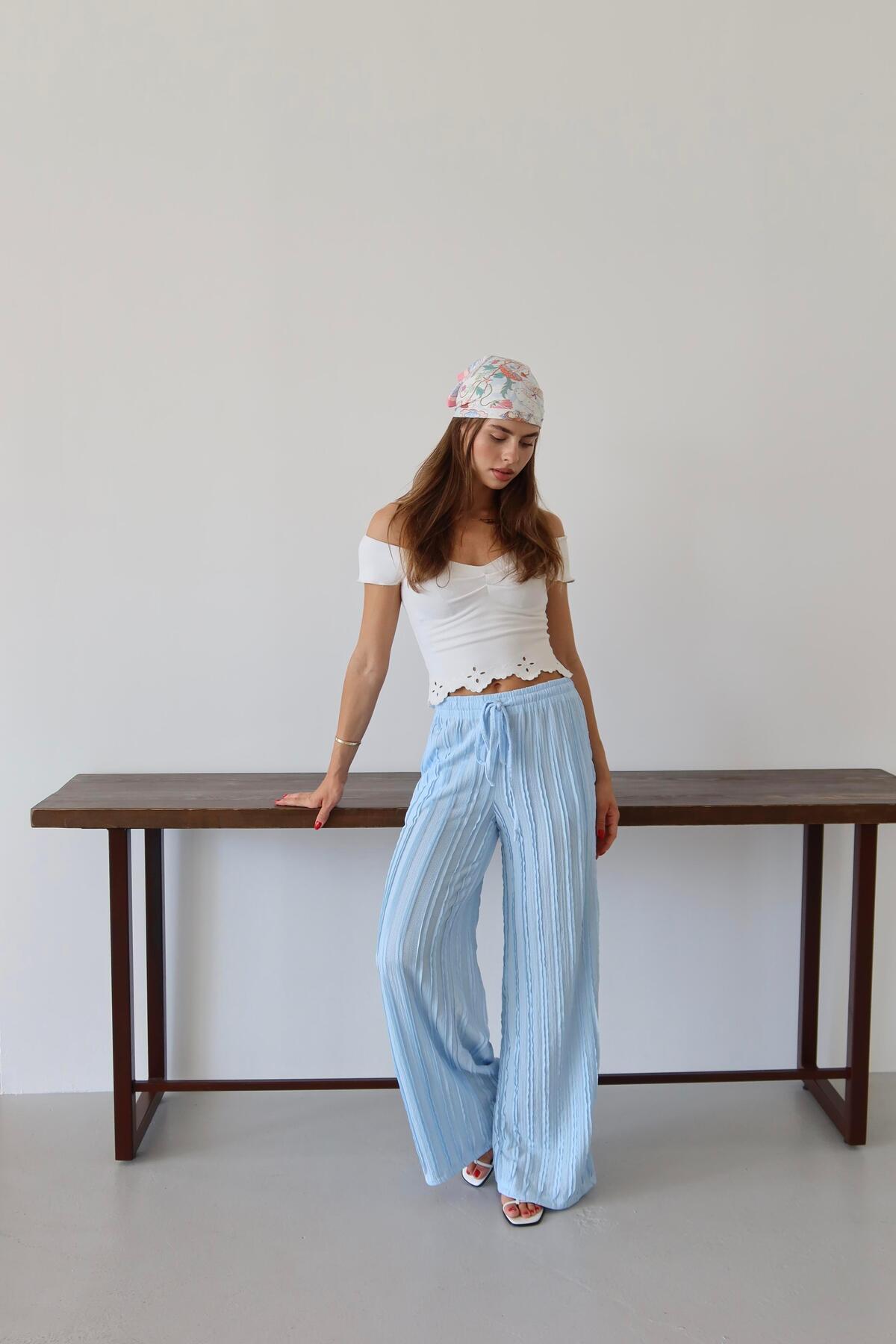 Fringed Relaxed Fit Summer Pants