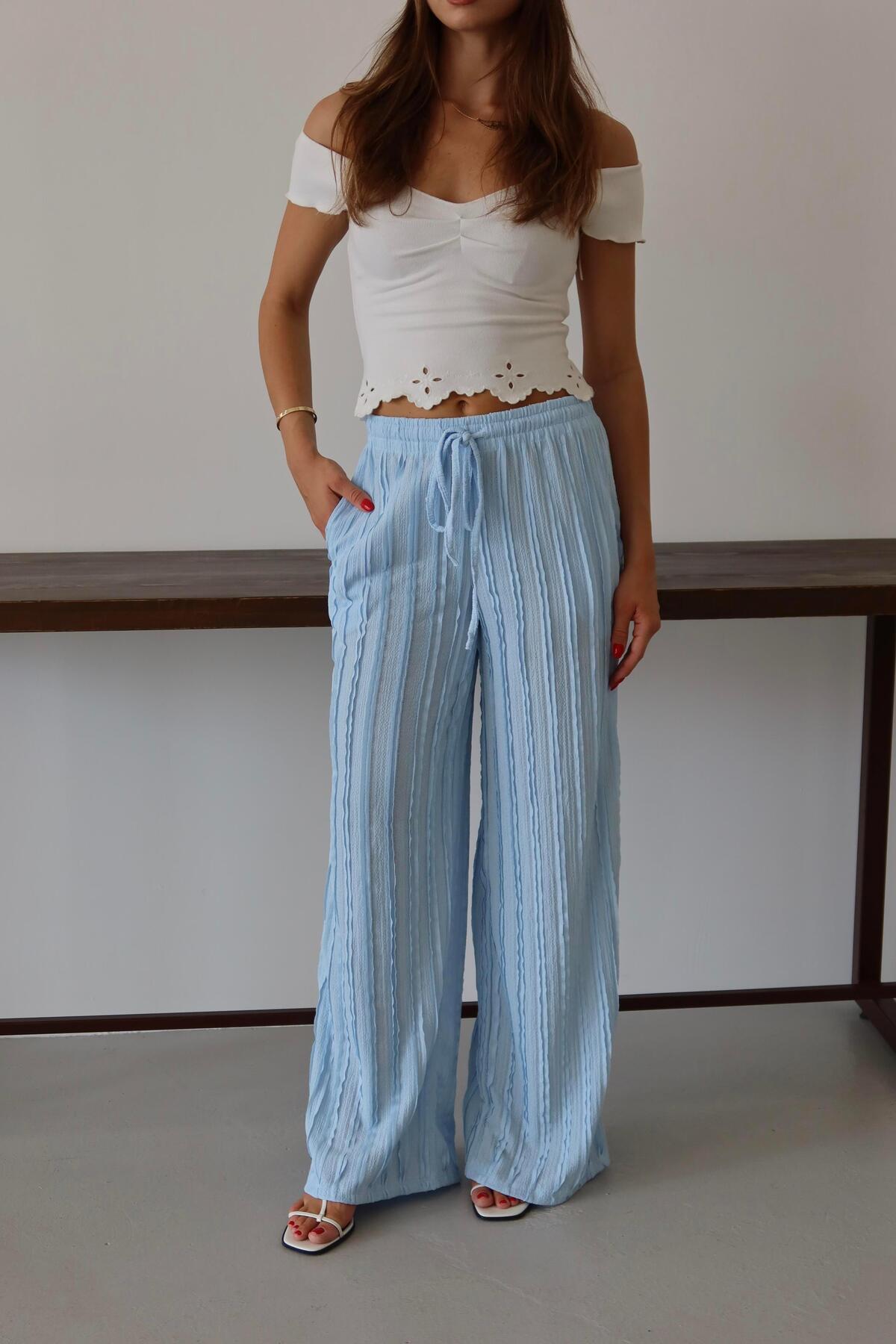 Fringed Relaxed Fit Summer Pants