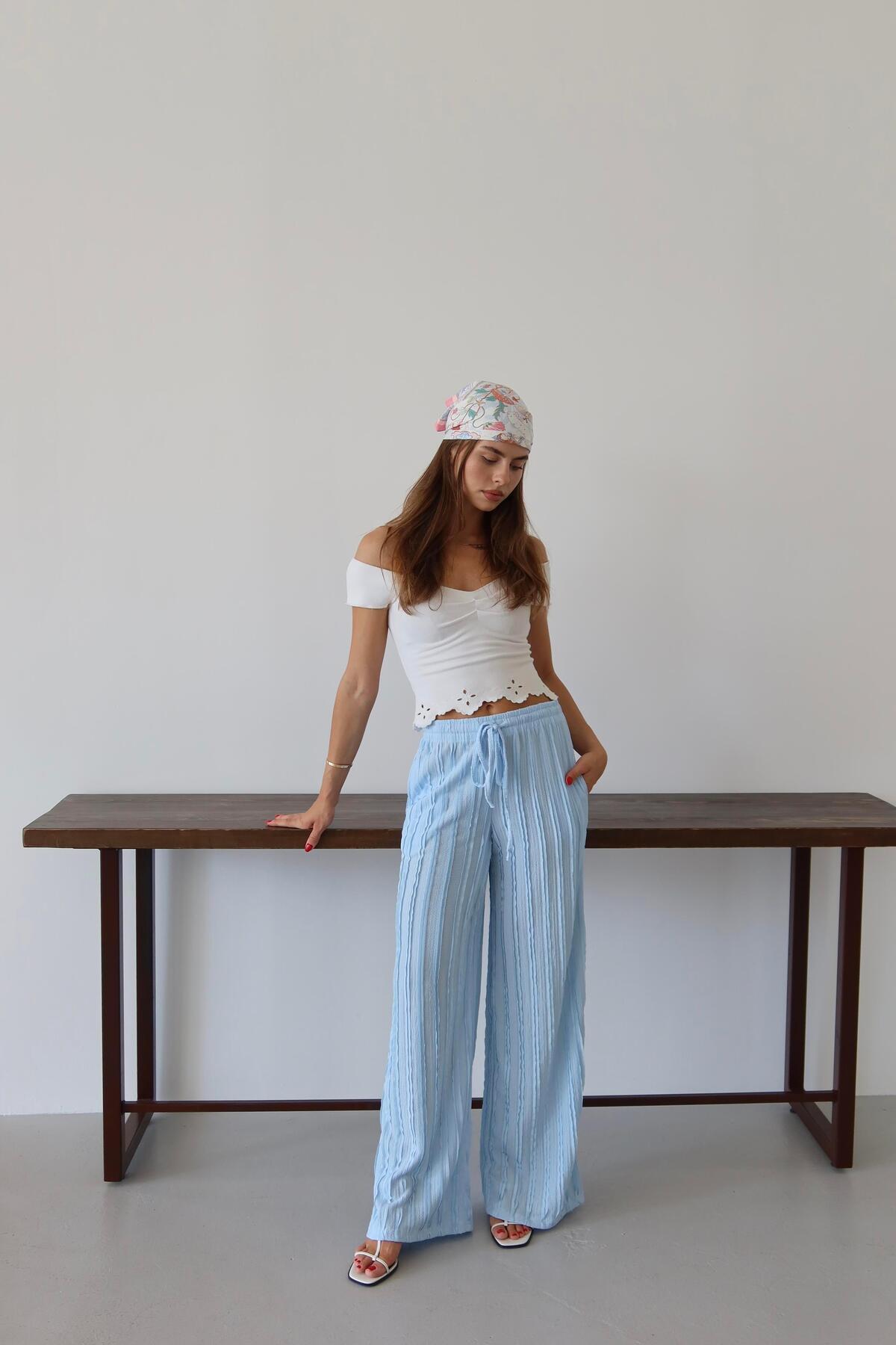 Fringed Relaxed Fit Summer Pants