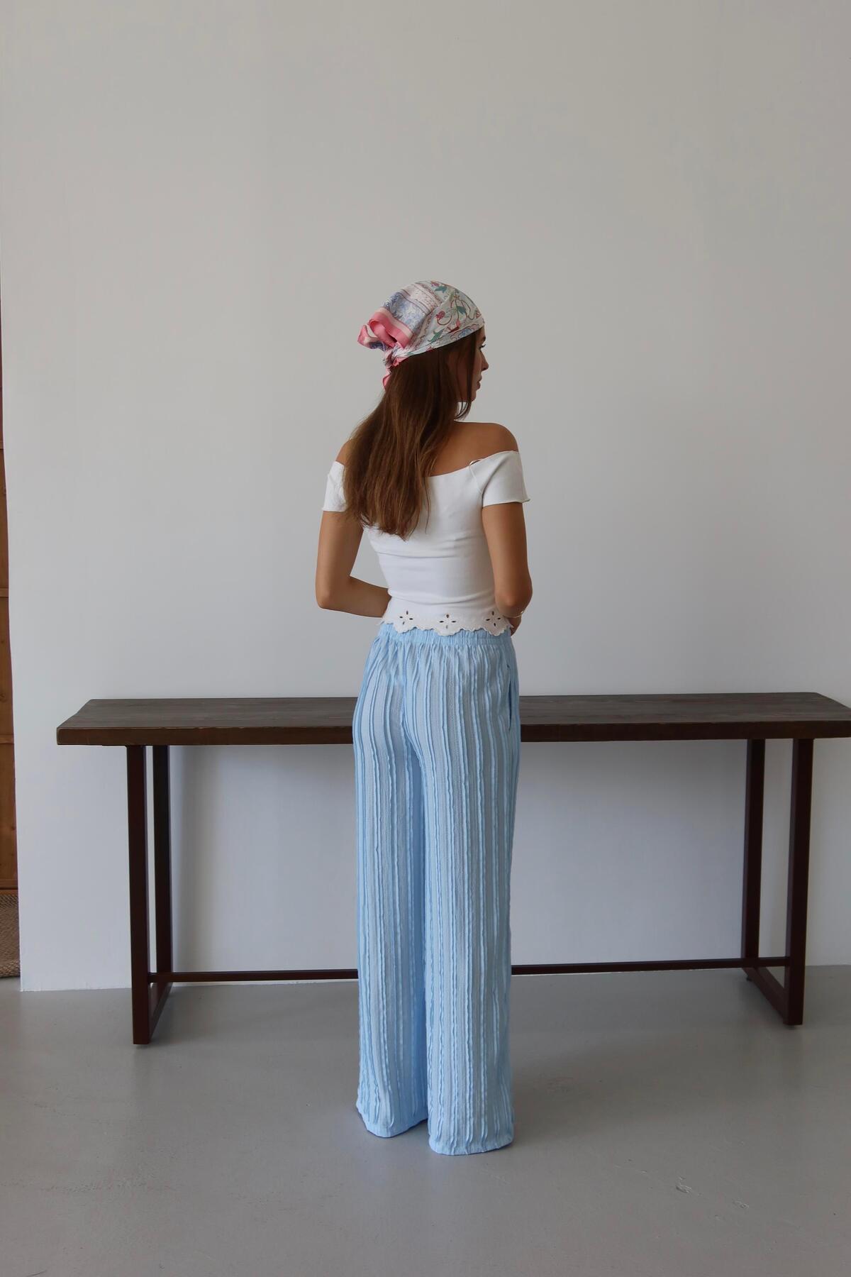 Fringed Relaxed Fit Summer Pants