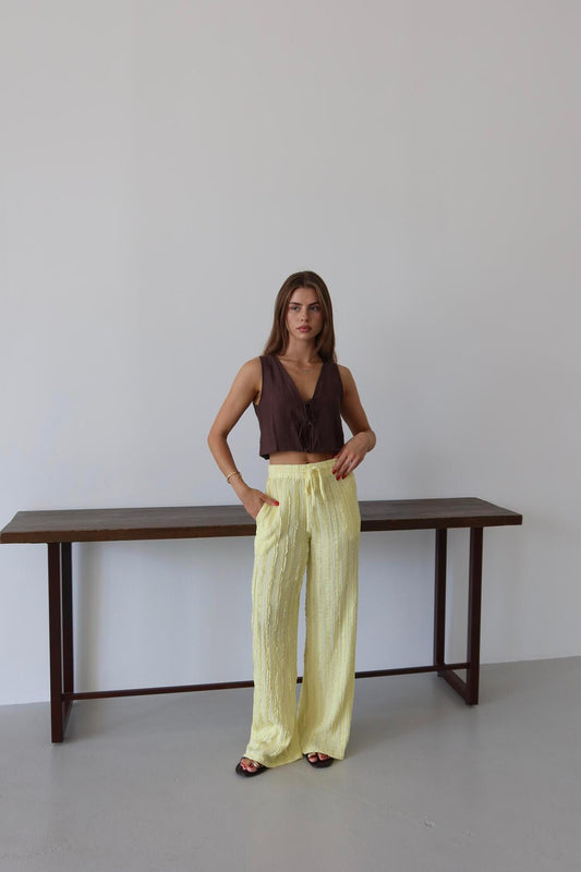 Fringed Relaxed Fit Summer Pants