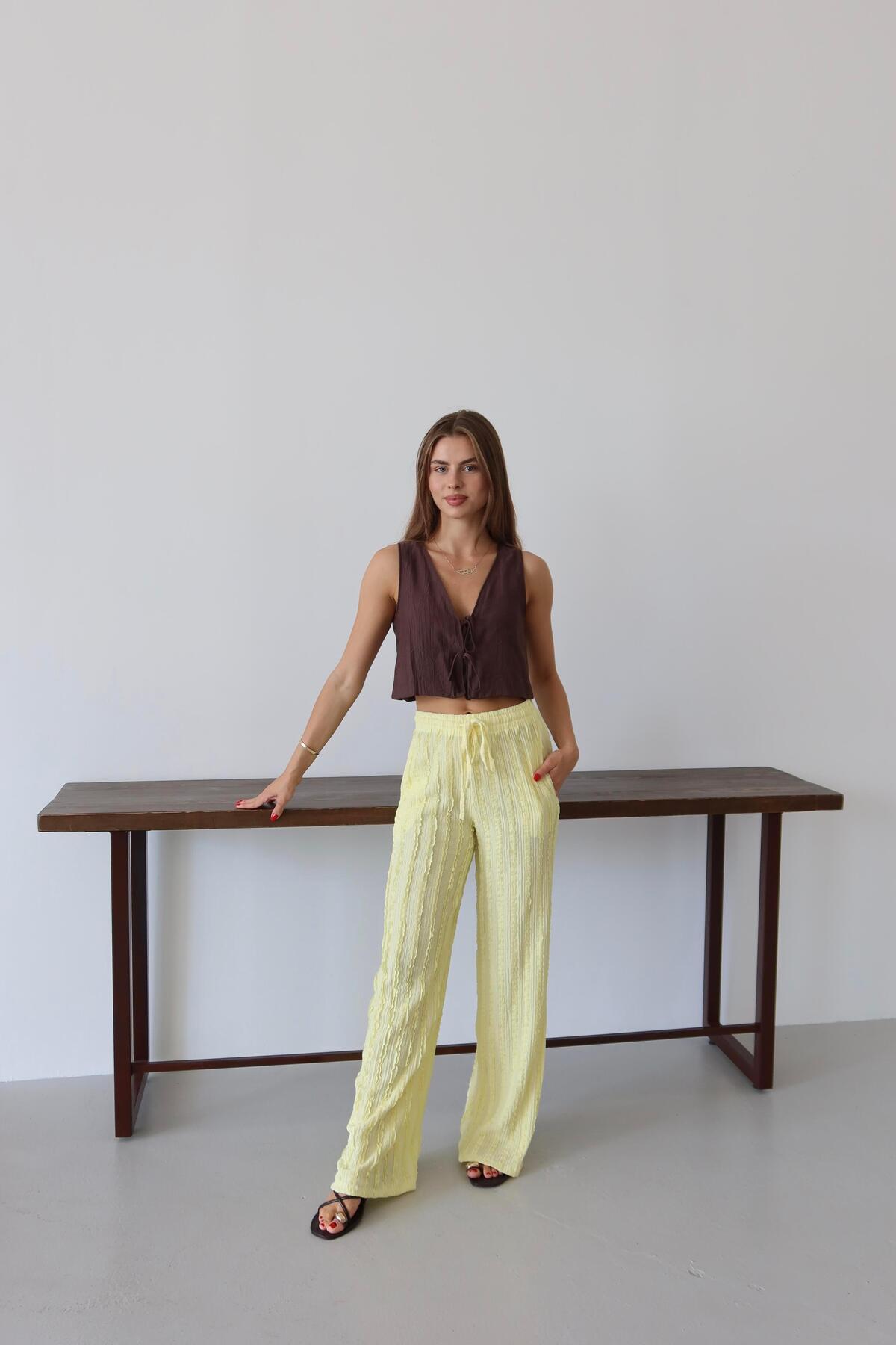 Fringed Relaxed Fit Summer Pants