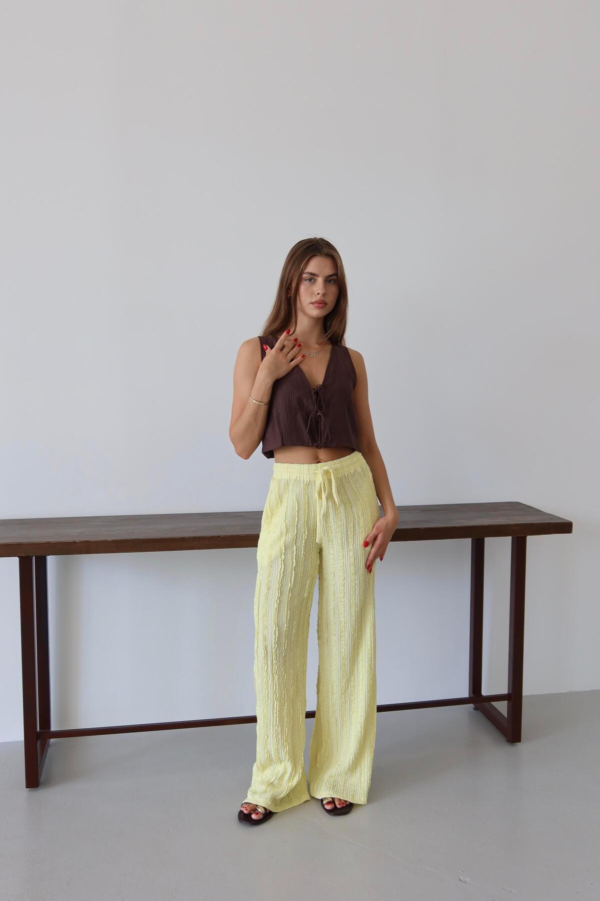 Fringed Relaxed Fit Summer Pants