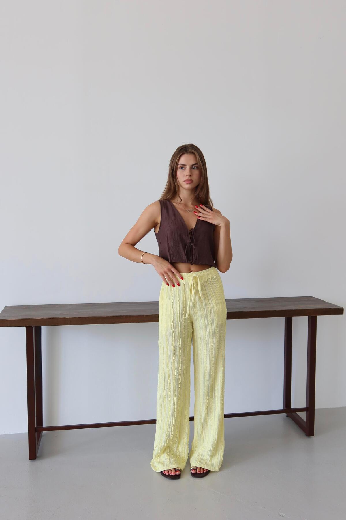 Fringed Relaxed Fit Summer Pants