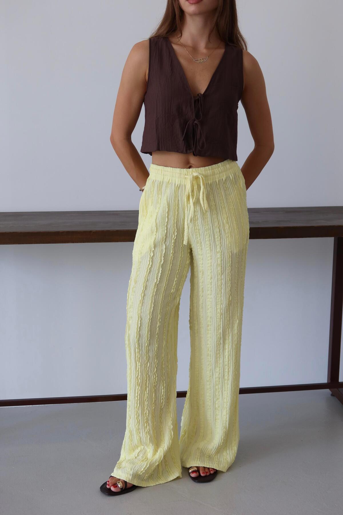 Fringed Relaxed Fit Summer Pants