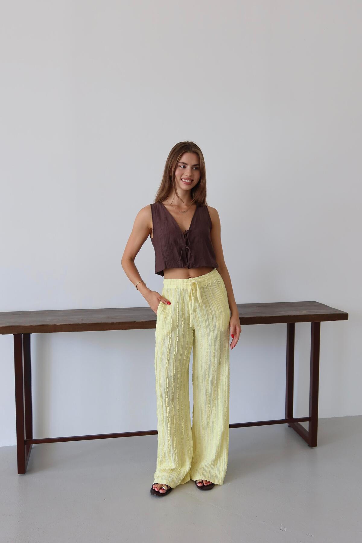 Fringed Relaxed Fit Summer Pants
