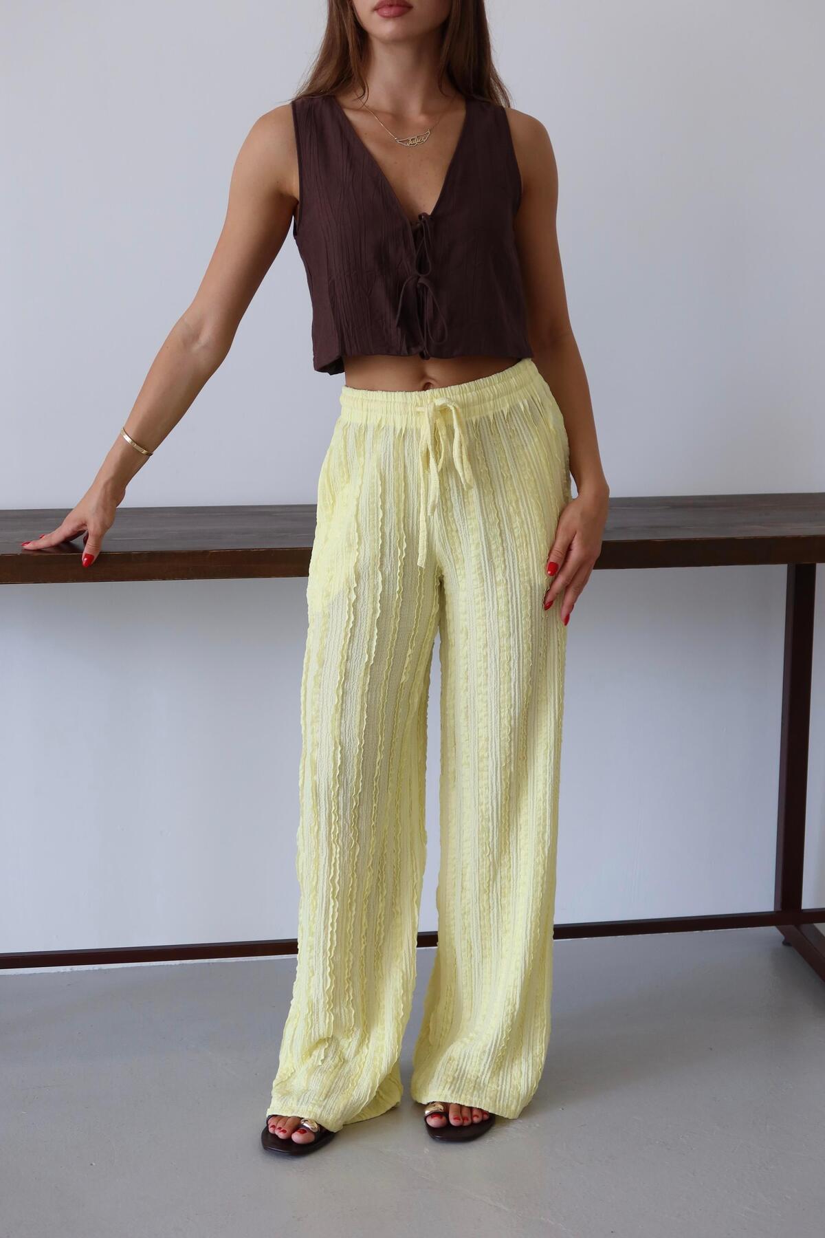 Fringed Relaxed Fit Summer Pants