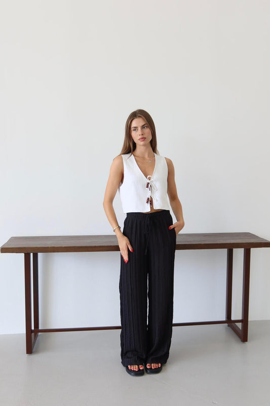 Fringed Relaxed Fit Summer Pants