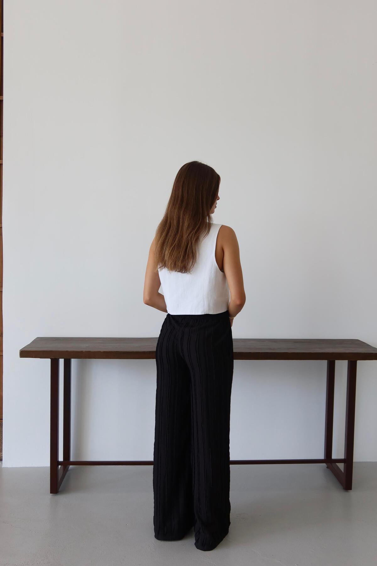 Fringed Relaxed Fit Summer Pants