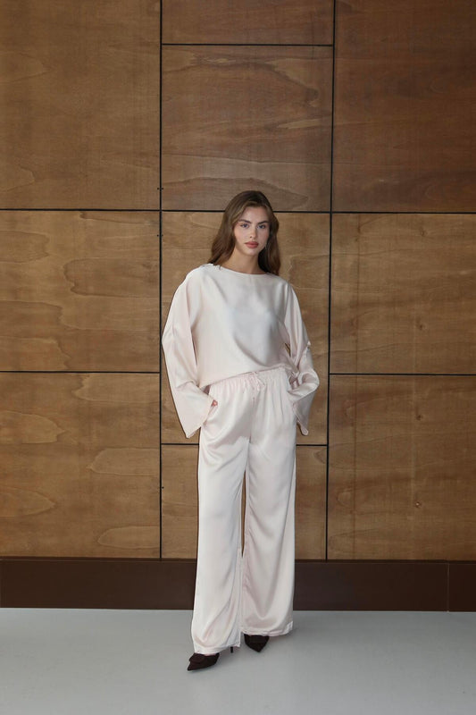 Relaxed Fit Satin Set