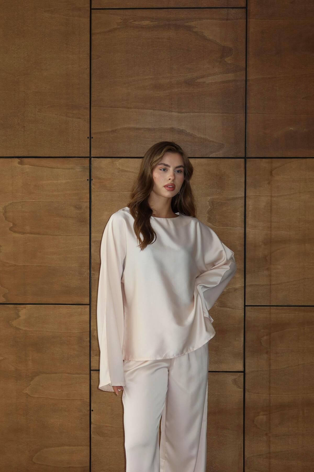 Relaxed Fit Satin Set