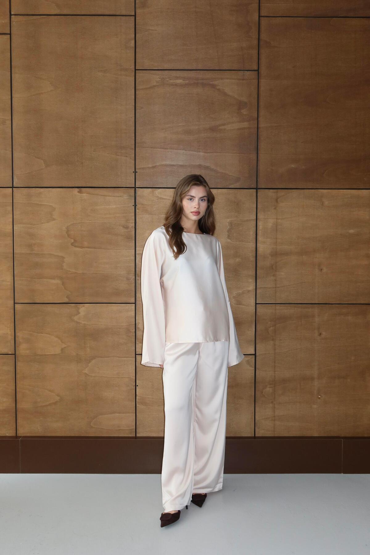 Relaxed Fit Satin Set