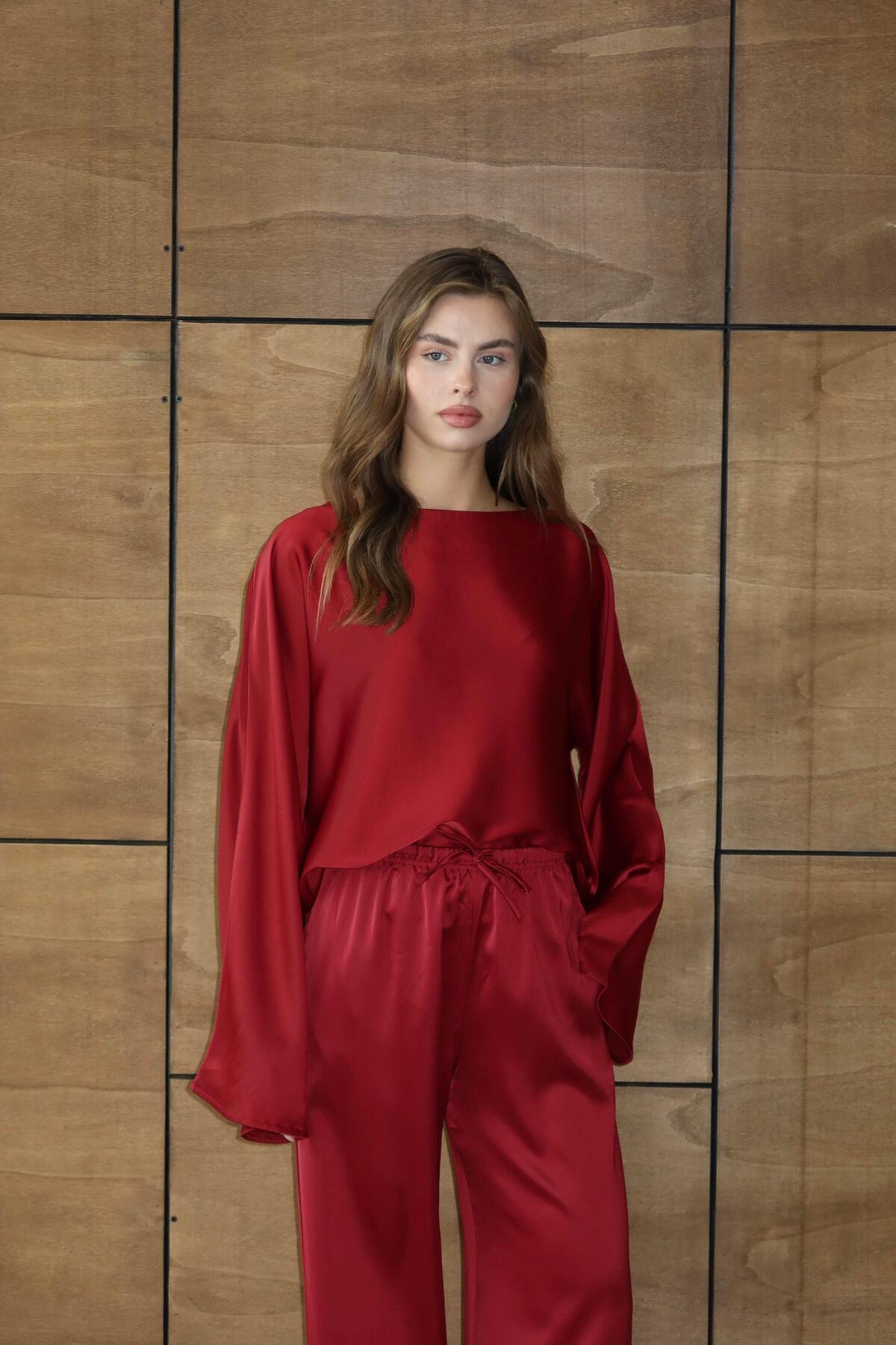 Relaxed Fit Satin Set