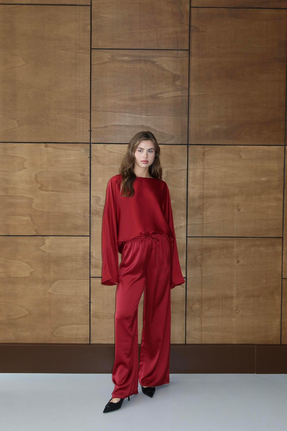 Relaxed Fit Satin Set