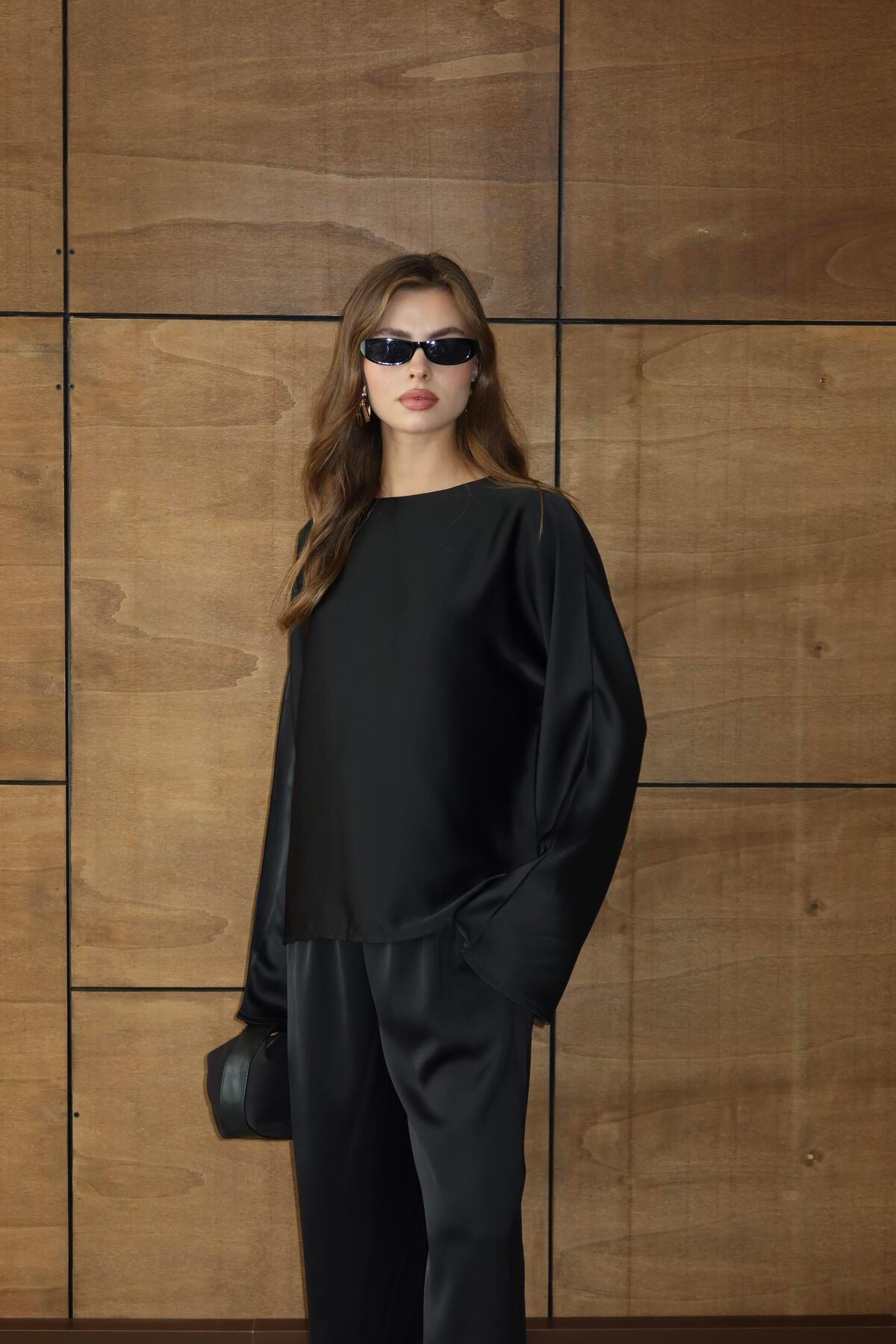 Relaxed Fit Satin Set