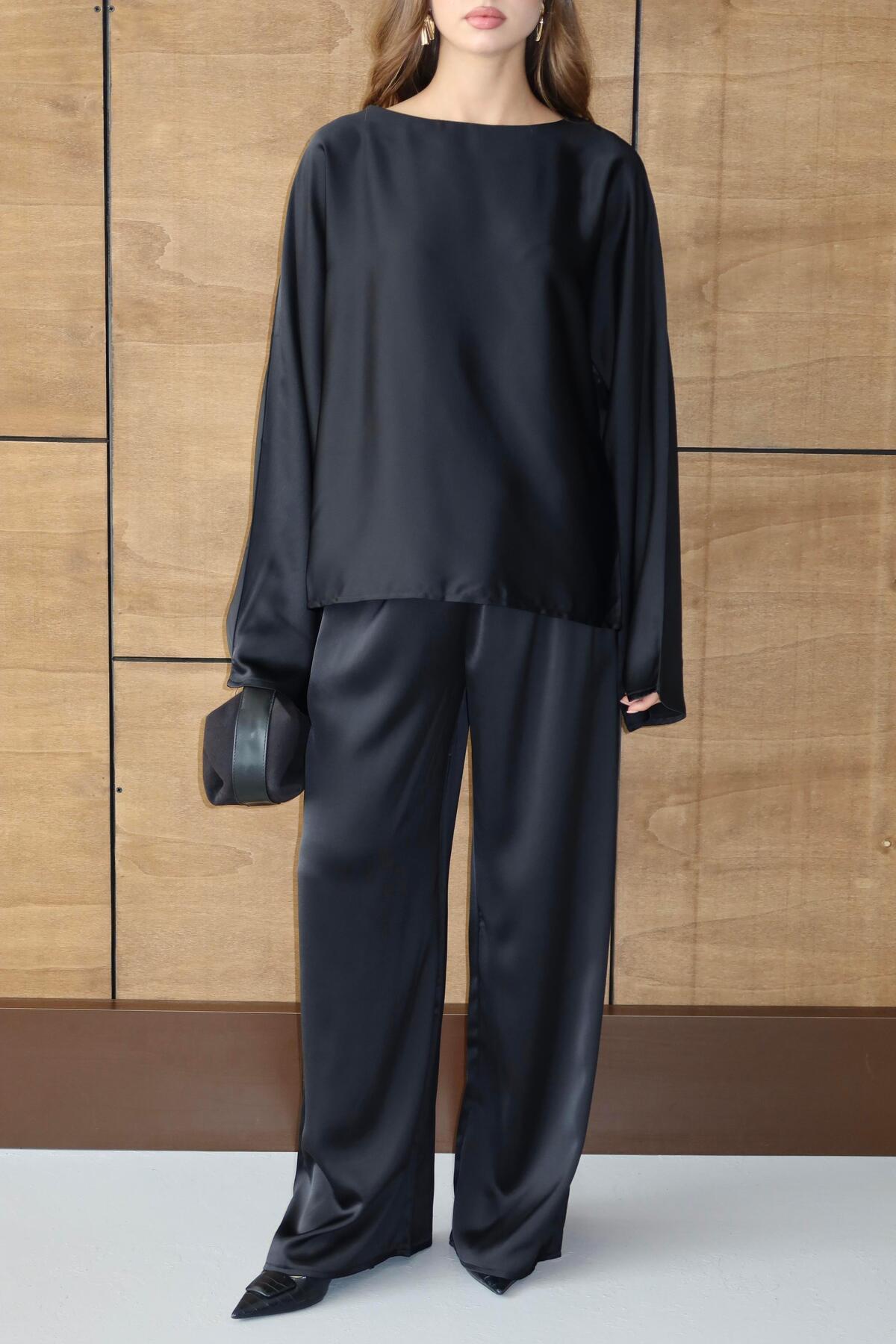 Relaxed Fit Satin Set