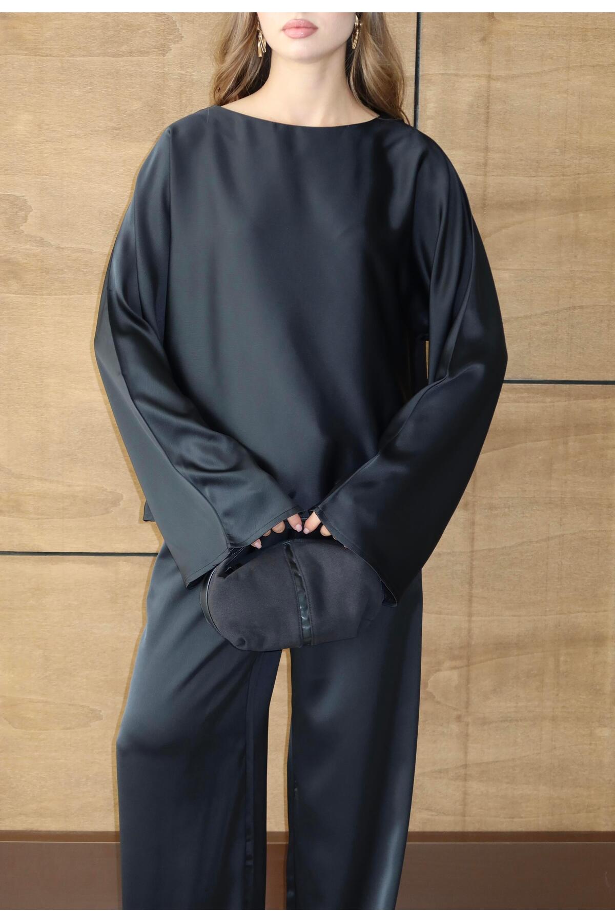 Relaxed Fit Satin Set